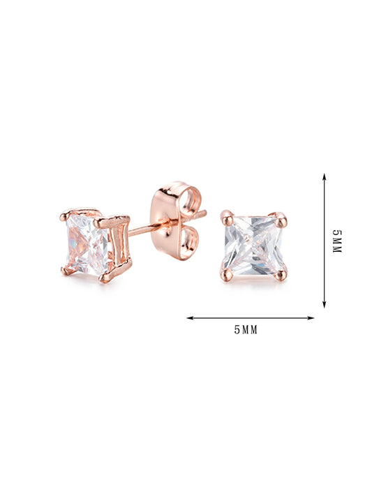 Single zircon earrings, simple style suitable for long-term wear, no need to be picky about what to wear, easy to match - Lyra