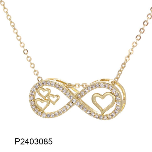 Wholesale environmentally friendly copper plated 14k gold inlaid zircon hollow necklace, environmentally friendly material, not easy to allergic, waterproof and not fade - Lyra