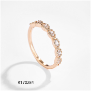 Wholesale copper-plated gold rings, 6A zircon, hypoallergenic and non-fading.