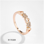 Wholesale copper-plated gold rings, 6A zircon, hypoallergenic and non-fading.