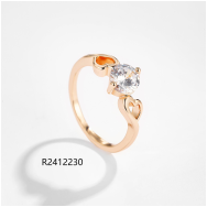 Wholesale copper-plated gold zircon rings that will not lose their luster.