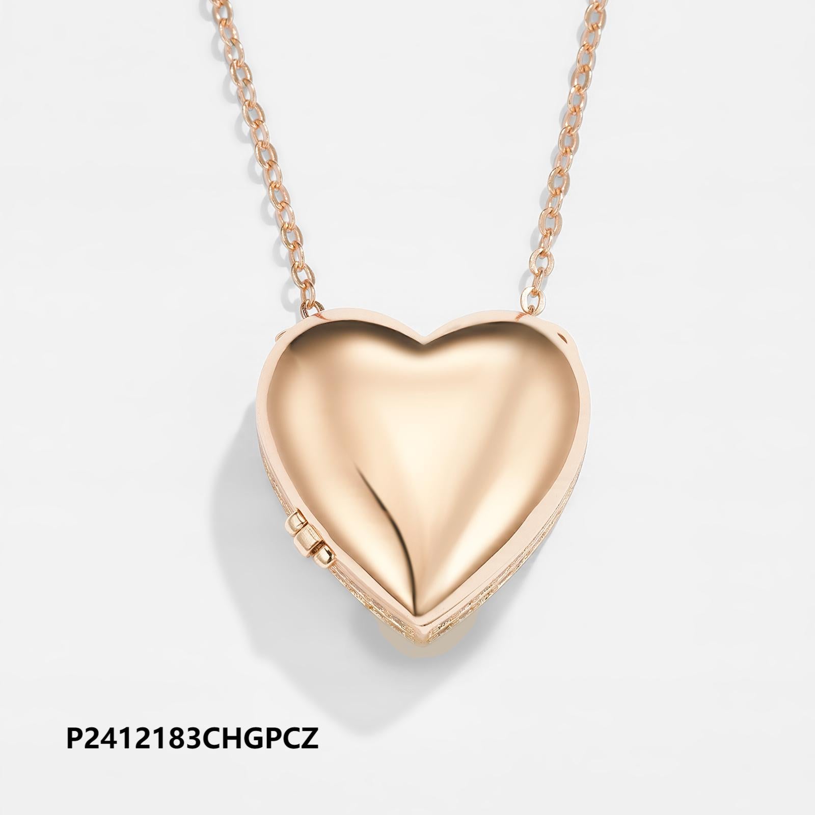 14k copper gold-plated zircon heart wholesale necklace, waterproof and non-fading, high quality - Lyra
