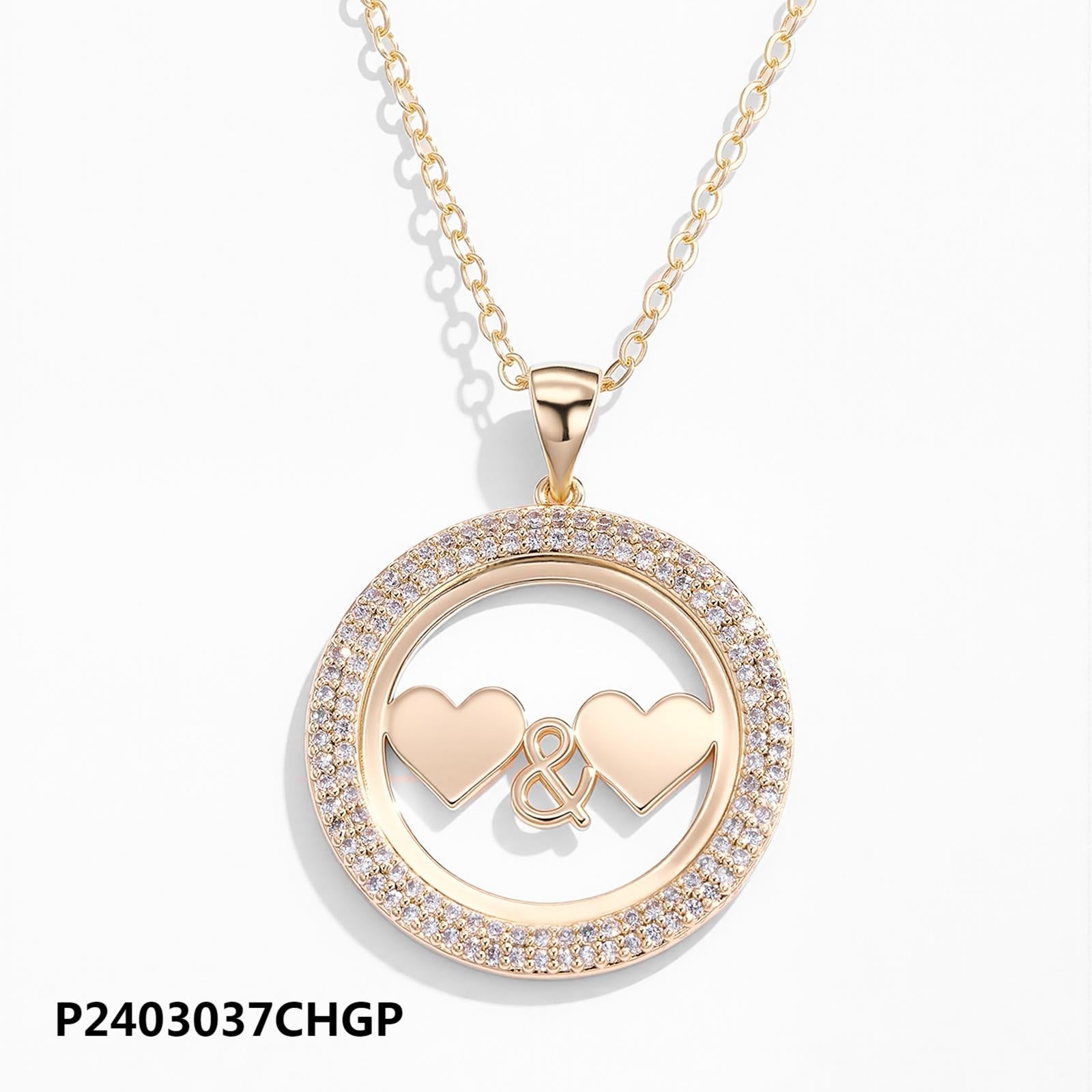Wholesale 14k copper gold-plated zircon heart necklace, waterproof and non-fading, high quality - Lyra