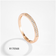 Copper-plated gold zircon ring, wholesale price is low.