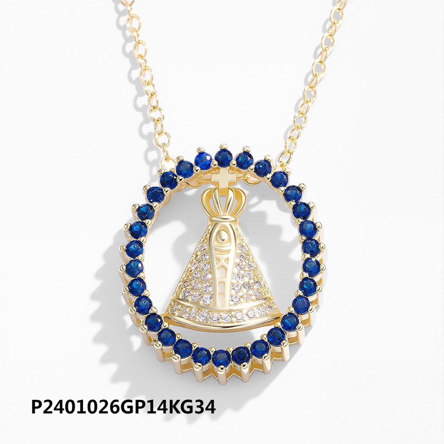 Wholesale copper-plated 14k/18k big-brand zircon necklace, waterproof and colorfast, unique design - Lyra